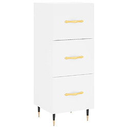 Maison Chic Buffet,Meuble de Rangement,commode pour salon,Cuisine blanc 34,5x34x90 cm bois d'ingénierie -MN61868