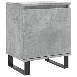 Maison Chic Table de chevet,Table de Nuit,Meuble de Rangement gris béton 40x30x50 cm bois d'ingénierie