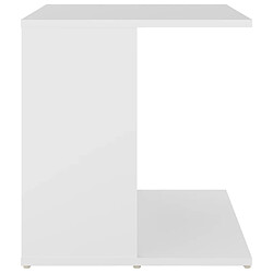 Maison Chic Table d'appoint | Table Basse Blanc 45x45x48 cm Aggloméré -GKD47537 pas cher