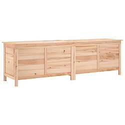 vidaXL Boîte de rangement de jardin 198,5x50x56,5 cm bois massif sapin