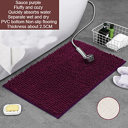 LUUCOZK Tapis de bain antidérapants absorbants à séchage rapide - AA8763 Sauce Purple-40X60CM