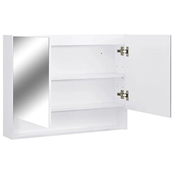 Avis Helloshop26 Armoire à miroir de salle de bain led 80 x 15 x 60 cm MDF blanc 02_0006728