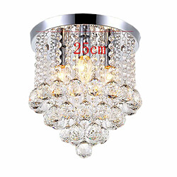 Acheter Stoex Lustre Plafonnier en Cristal Moderne Style Décoration,Luminaire Acier Inoxydable avec Lampe de Plafonnier Design Élégant