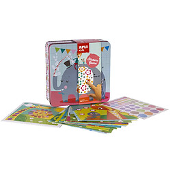 Apli Agipa Jeu de gommettes Boite metal Elephant