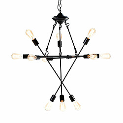 Suspension Thai Natura Noir Métal 4 W 73 x 92 x 73 cm 