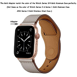 Acheter Wewoo Pour Apple Watch 3/2/1 Génération 42 mm Bracelet en cuir à boucle universelle blanc ivoire