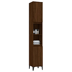 Acheter vidaXL Armoire de bain chêne marron 30x30x190 cm bois d'ingénierie