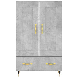 Maison Chic Buffet,Meuble de Rangement,commode pour salon,Cuisine gris béton 69,5x31x115 cm bois d'ingénierie -MN42093 pas cher