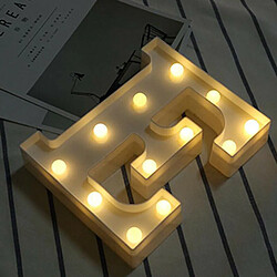 Universal E) 3D LED veilleuse symbole lettre mur bureau crèche lampe salle décoration enfant cadeau