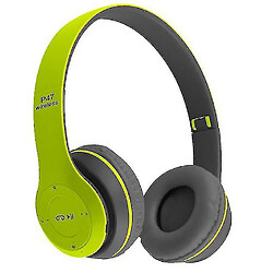 Universal Casque bluetooth sans fil casque casque casque bruit annulation pliable (vert) 