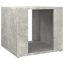 Maison Chic Table de chevet,Table de Nuit,Meuble de Rangement Gris béton 41x40x36 cm Bois d'ingénierie