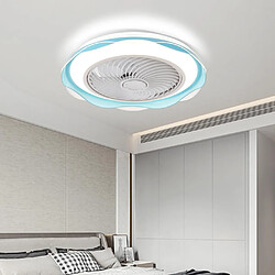 Avis Universal Lampe ventilateur de plafond de 50cm, 220V ultra-mince LED à trois vitesses à vitesse variable, à vitesse variable, à trois tonalités, lustre ventilateur circulant de 110 °, lampe de salon, bleu