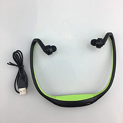 Wewoo Ecouteurs Bluetooth sport sans fil S9 pour iPhone HuXiaoMi téléphone, Carte de support TF / SD et microphone (vert) 