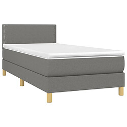 Avis Sommier à lattes et LED,Cadre à lattes de lit avec matelas pour Adulte Gris foncé 80x200cm -MN36819