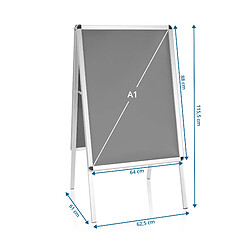 Acheter Panneau de trottoir AGENDA Aluminium argent hjh OFFICE