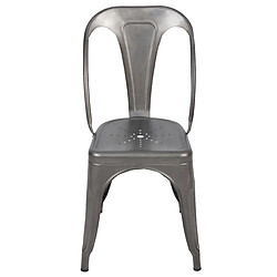 Acheter Rendez Vous Deco Chaise Indus gris acier (lot de 2)