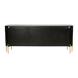 Acheter Vente-Unique Buffet avec 3 portes en bois de manguier et métal - Noir et doré - BALIMELA