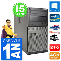 PC Tour Dell 7010 Intel Core i5-3470 RAM 4Go Disque Dur 2To Windows 10 Wifi - Occasion