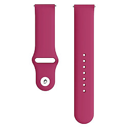 Wewoo Bracelet pour montre connectée Galaxy Watch Active 2 Smart couleur unie de poignet en siliconeTaille L Vin Rouge