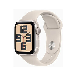 Apple Montre connectée Watch SE Lumière stellaire 40mm Bracelet Sport S/M