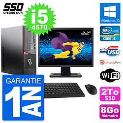 PC Fujitsu E920 DT Ecran 22" Intel Core i5-4570 RAM 8Go SSD 2To Windows 10 Wifi · Occasion 