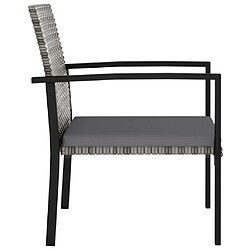 Avis Maison Chic Lot de 2 Chaises de salle à manger de jardin - Fauteuil d'extérieur Résine tressée Gris -MN99838