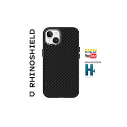 RHINOSHIELD coque compatible avec [iPhone 15] SolidSuit - coque fine avec technologie d'absorption des chocs et finition premium mate - Carbone