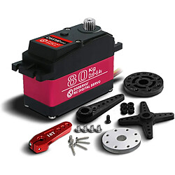 DS5180 7.4V Servomoteur 80KG Couple élevé avec 18T Modèle Voiture Cam Servomoteur pour Camion Robotique Baja Car Modèle 1/10 (180 degrés) 