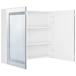 Acheter Helloshop26 Armoire de salle de bain à miroir led 80 x 12 x 68cm blanc brillant 02_0006584