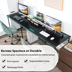 Acheter Helloshop26 Bureau d'angle 150 x 150 x 74 cm ajustable à bureau droit grand table pour 2 personnes noir 20_0005642