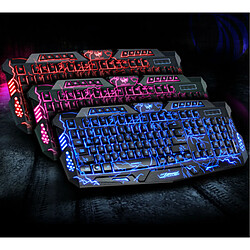 Shot Clavier Gamer USB pour iMAC APPLE Retro Eclaire LED Lumineux AZERTY (NOIR)