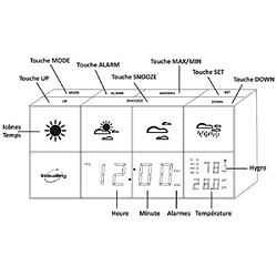 Inovalley Station météo électronique Design MIRROR pas cher
