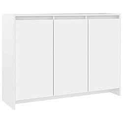 Maison Chic Buffet,Meuble de Rangement,commode pour salon,Cuisine Blanc 102x33x75 cm Aggloméré -MN99022