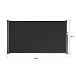 Avis Store pour Balcon Mulhacén Latéral Acier Polyester 180 x 300 cm Noir [pro.tec]