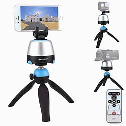 Wewoo Trépied bleu pour Smartphones, GoPro, Appareils photo Reflex Électronique 360 Degrés Rotation Tête Panoramique + + GoPro Clamp + Téléphone Pince avec Télécommande