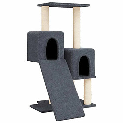 Arbre à chat avec griffoirs,niche pour chat en sisal Gris foncé 82 cm -MN13889