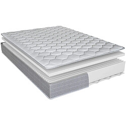 Ebac Matelas et sommier 140x190 Madere - Decokit - Soutien ferme - Sommier en kit - Chêne pas cher