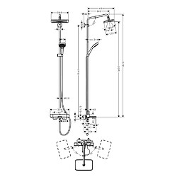 HANSGROHE - Colonne bain/douche thermostatique Croma E 280 1 jet