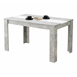 But Table à manger L.132,5 cm DOMUS Imitation béton et blanc