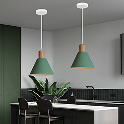 Stoex Suspension Lustre de Style Rétro Lustre Moderne Plafonnier Nordique Minimaliste (Vert) Pour Luminaires D'Intérieur, Ferme, Café, Bar, Cuisine