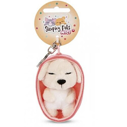 NICI Peluche Porte-Cles 8 Cm - Chien Beige Endormi