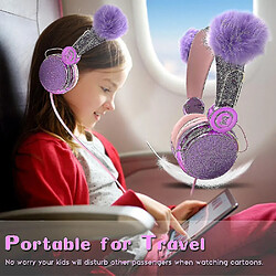 Universal Coucheur câblé pour enfants mignons avec microphone 3,5 mm Music stéréo girl cadeau | casque / casque pas cher