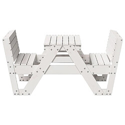 Acheter vidaXL Table de pique-nique pour enfants blanc bois massif de pin