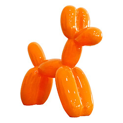 Figurine Décorative Chien Ballon Kuatéh en Polyrésine 41x41x13 cm Orange 