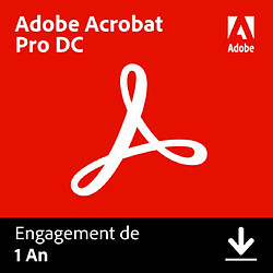 Adobe Systems Acrobat Pro DC - Licence 1 an - 1 utilisateur - A télécharger