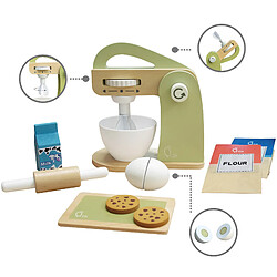 Batteur pâtisserie 10 accessoires de dinette enfant garçon fille Teamson Kids vert TK-W00007 pas cher