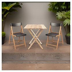 Tramontina Ensemble table et chaises de jardin pliante en teck FSC graphite