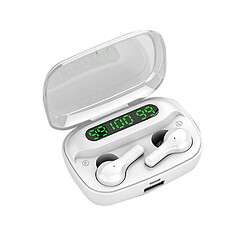 Justgreenbox Écouteurs True Wireless BT Écouteurs stéréo TWS, Blanc 