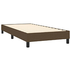 Sommier à lattes,Cadre à lattes de lit et matelas et LED pour Adulte Marron foncé 80x200cm -MN48631 pas cher