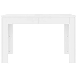 Avis vidaXL Table à manger Blanc brillant 120x60x76 cm Bois d'ingénierie